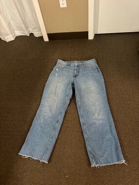 Women’s H&M Curvy Fit Wide Leg Blue Jeans